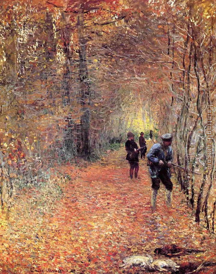 Hunting painting - Claude Monet Hunting art painting